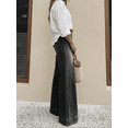 thumbnail image 7 of Women's High Waisted Wide Leg Jeans Black Denim Baggy Casual Pants, 7 of 7