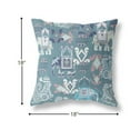 thumbnail image 5 of 18" Gray White Tribal Indoor Outdoor Zip Throw Pillow, 5 of 5