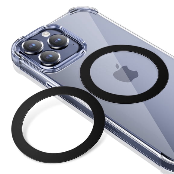 pop-tech for Magsafe Ring Sticker 2 Pack Ultra-Thin(0.3mm): Mag Safe Adapter for Magnetic Socket Wallet Phone Ring Grip Car Mount - Universal Adhesive Metal Ring(NO Magnet) for iPhone Samsung Case