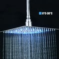 thumbnail image 4 of Ultra Thin 12"Chrome LED Shower Head Rainfall Adjustable Square Overhead Spray, 4 of 8
