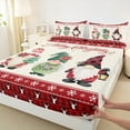thumbnail image 3 of Manfei Cartoon Xmas Gnome Twin Sheet Sets,Merry Christmas Twin Fitted Sheet,Wild Deer Skull Flat Sheet For Girl Boys,Ultra Soft Home Decor,3-Piece, 3 of 7
