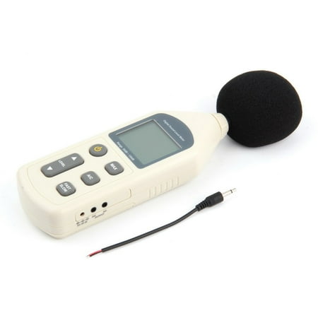 Upgraded Fast & Slow Dynamic Modes Digital LCD Sound Level Meter Noise Accuracy +/- 1.5 DB Pressure 30~130dB Decibel Tester GM1357, warm white