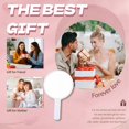 thumbnail image 4 of RAGUPEL Hand Mirrors with Handle,Round Mirror Face 6.7"*3.9"*0.4" Handheld Mirror,Aluminum Mirror Handheld Mirror with Handle,White, 4 of 7