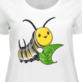 thumbnail image 4 of Inktastic Monarch butterfly caterpillar- cute baby insect Women's Plus Size T-Shirt, 4 of 5
