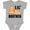 AC-Heather Grey, variant on Inktastic Lil Brother with Construction Cones Boys Baby Bodysuit