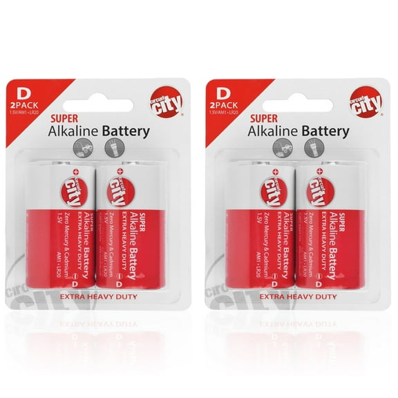 Essential Circuit City D-Cell High Performance  Alkaline Batteries  (4 Pack)