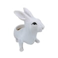 thumbnail image 3 of Macetero de animales, florero de con orificio de drenaje, maceta de conejo para balcón Blanco, 3 of 8