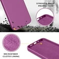 thumbnail image 2 of iPhone 13 Case, Liquid Silicone Soft Gel Rubber iPhone 13 Phone Case Slim Fit Cover with Microfiber Lining Shockproof Protective Phone Cases for iPhone 13 6.1 inch, Pearly Purple, 2 of 15