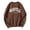 Brown, variant on Tanghaowl Women Sweatshirt Letter Print Oversize Crewneck Long Sleeve Pullover Top with Soft Warm Thermal Fabric Pink S