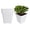 White, variant on Square Pots Plant Pots Grow Pots Container Fit for Planting Soil Plants 0.63 Gallon 10Pcs