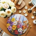 thumbnail image 2 of Vintage Wildflowers Round Placemats for Dinning Tables,Heat-proof Braided Table Mats 13 Inch,Rustic Oil Painted Abstract Botanical Washable Place Mat for Kitchen Restaurant Party Decor Table Setting, 2 of 9