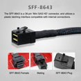 thumbnail image 3 of HUGFEGWE Mini SAS SFF-8643 High Density Data Server Disk Raid Extension Cable 50cm CJ25311-5208, 3 of 9