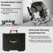 Huepar 4D 16 Lines Cross Line Laser Level 4 x 360 Green Beam Self-Leveling Lasers Level Tools with LCD Screen and Bluetooth