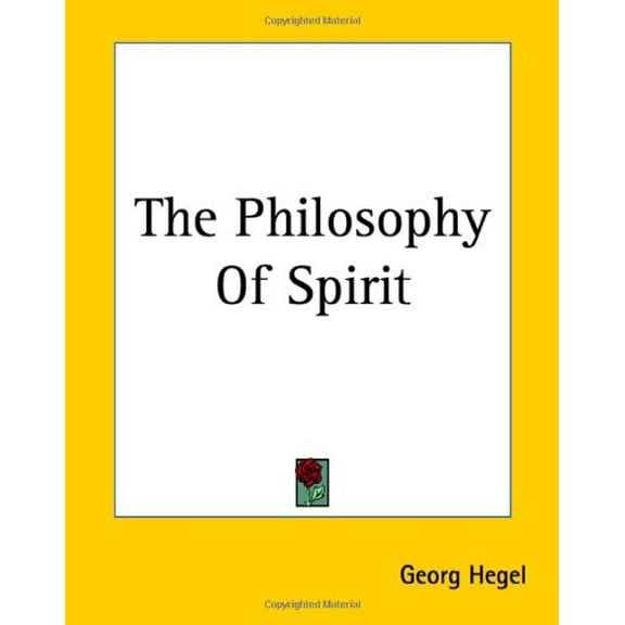 The Philosophy Of Spirit (Paperback)