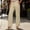 Beige, variant on Women's Casual Suit Pants Baeitkot Women's Fashion Solid Color Button Zipper Pocket Back Elastic High Waist Slim Casual Suit Pants Beige L