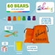 thumbnail image 2 of Skoolzy Juego de 69 piezas de osos apilables arcoíris con vasos clasificadores a juego, 60 contadores de osos, pinzas de tijera, vasos arcoíris, bolsa de almacenamiento, juego de clasificación de dado, 2 of 5