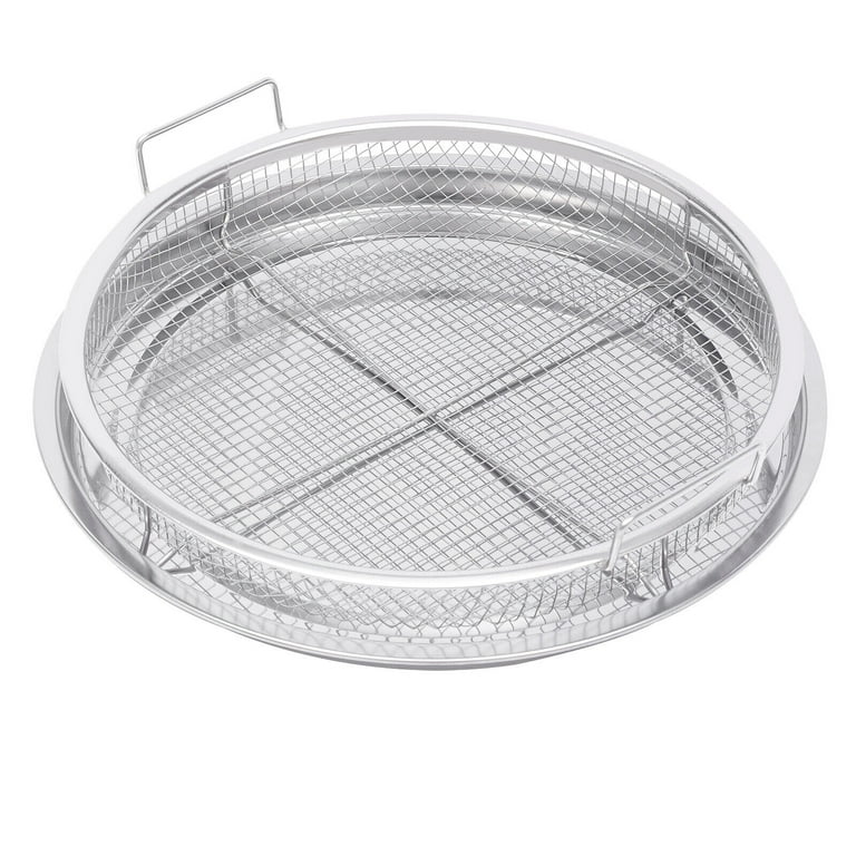 Stainless Steel Air Fryer Basket for Oven, Air Fryer Crisper Tray & Basket  with Tongs, 12.8 x 9.6 x 2.3 Oven Air Fry Mesh Basket Set, Oven Air