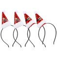 thumbnail image 2 of 4 piezas sombrero de Navidad diadema aro de pelo decoración de fiesta de Navidad tocado, 2 of 5