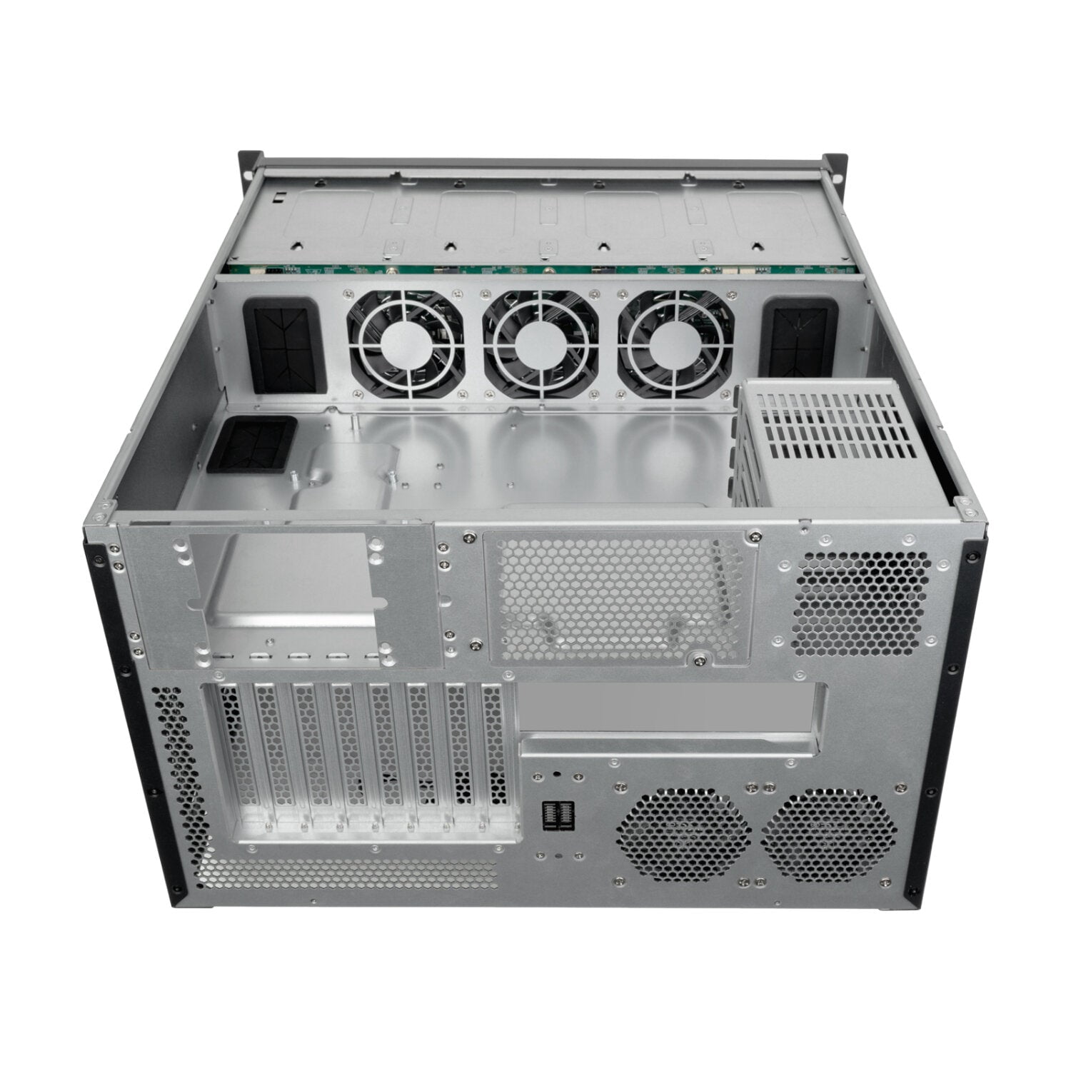 SilverStone RM61-312 6U 12-Bay Rackmount Chassis equipped with dual PSU