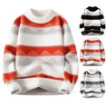 thumbnail image 6 of qucoqpe Mens Fashion Mink Fleece Sweater Color Block Casual Long Sleeve Crewneck Knit Pullover Shirts, 6 of 6