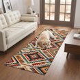 thumbnail image 2 of Bohemian Plaid Washable Area Rug 2 x 6 ft Boho Southwestern Tribal Vintage Geometric Checkered Soft Non‑Slip Rugs Stain Repellent Indoor Mats for Long Hallway, Kitchen Runner, Corridor Laundry, 2 of 9