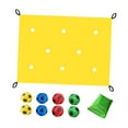 thumbnail image 4 of Actividades de ejercicio con lona y agujeros, trabajo, juego cooperativo de trabajo en equipo con pelota para fiesta, jardín interior, patio, pastizal amarillo, 4 of 8