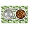 thumbnail image 1 of Wildflower Pet Mat for Food and Water, Rose Blooming in Natural Tones Fawn and Fern Green Petals Graphic, Non-Slip Rubber Mat for Dogs and Cats, 18" X 12", by Ambesonne, 1 of 2