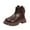 Brown, variant on Boots for Kid Girls Casual Fashion Wedge Boots Thick Bottom Round Head Ankle Length Girls Fall and Winter Shoes Brown Size 8.5