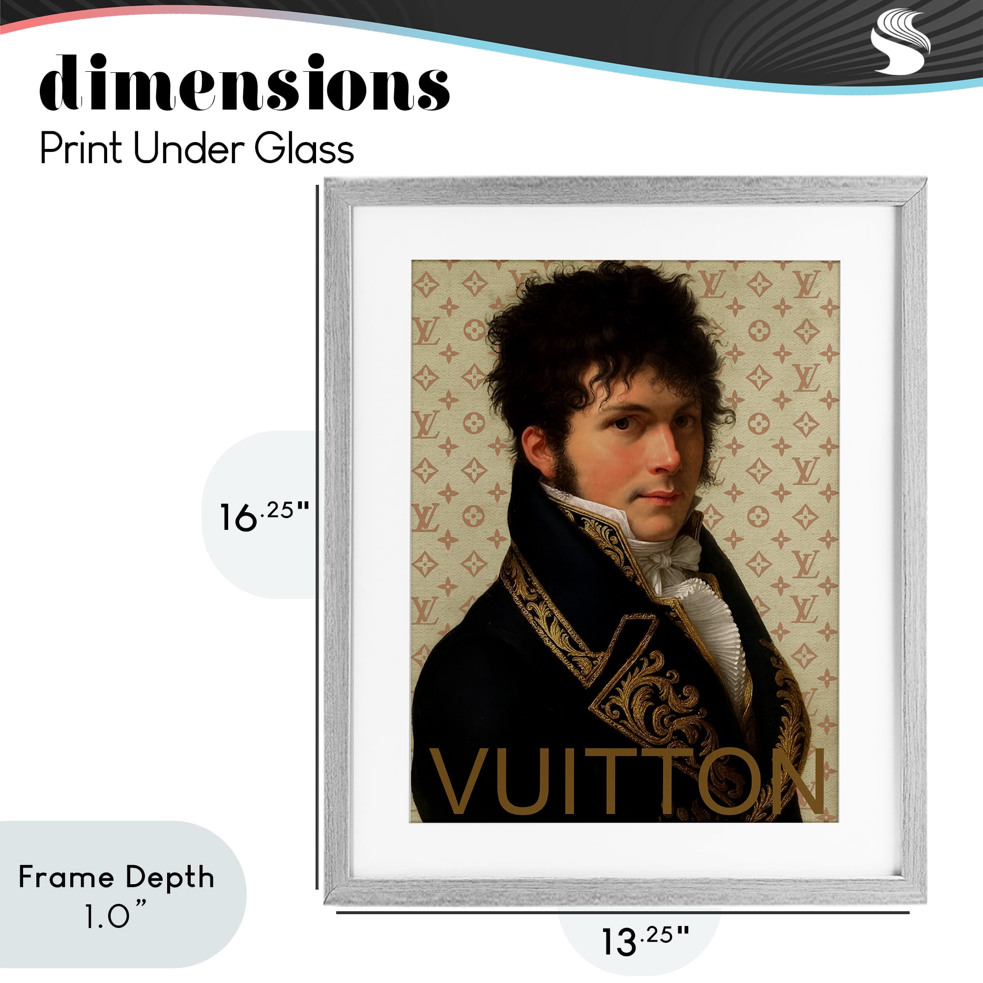 Stupell Industries Glam Gentleman In Spring Gray Framed Print Under Glass, design by Grotto Studios