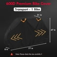 thumbnail image 5 of IC ICLOVER Bike Cover for Transport on Rack, 600D Bike Rack Cover for 1 Bikes, Waterproof Outdoor Storage Bicycle Covers for 1 Bikes on Hitch, 5 of 9