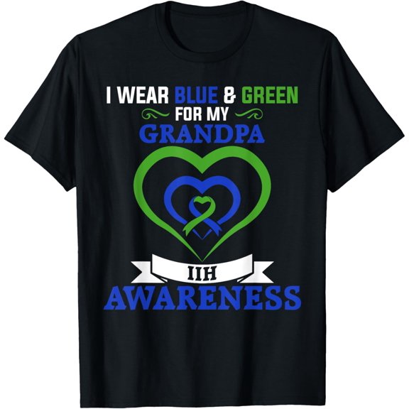 Premium Comfort - IIH Awareness I Wear Blue & Green for My Grandpa T-Shirt