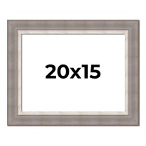 20x15 Frame Grey Real Wood Picture Frame Width 2.75 Inches | Interior Frame Depth 0.5 Inches |