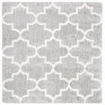 thumbnail image 3 of SAFAVIEH Fontana Hilda Geometric Shag Area Rug, Grey/Cream, 6'7" x 6'7" Square, 3 of 10