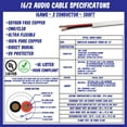 thumbnail image 4 of Infinity Cable Audio Cable, Oxygen-free Bare Copper 16 AWG 2 Conductor, 100% Pure Copper, PVC jacket, 500ft bulk cable, White, 4 of 5