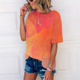 thumbnail image 3 of Hvyesh Plus Size Tshirt for Women Casual Short Sleeves T Shirt Loose Fit Crew Neck Tie Dye Blouses Tee Rebajas de verano, 3 of 7