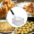 thumbnail image 1 of Cesta para freír, cesta para freír, cesta de malla, colador resistente, cesta para freidora, cestas de presentación de alimentos para barbacoa, , estilo A Macarena Cesta para freír, 1 of 8