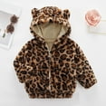 thumbnail image 3 of GYRATEDREAM Toddler Girls Boys Fleece Hoody Jacket Zip Up Teddy Coat Warm Winter Outwear 2-7T, 3 of 7