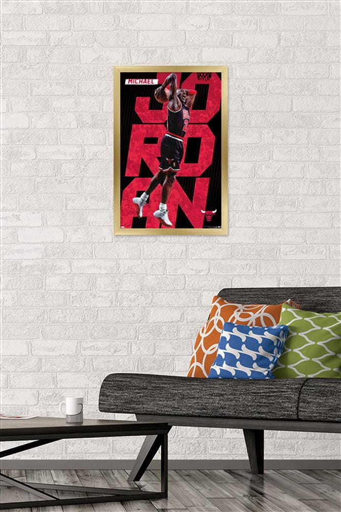 Michael Jordan - Pinstripes Wall Poster, 14.725" x 22.375", Framed