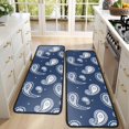 thumbnail image 4 of Kitchen Rugs Sets Of 2,Blue Pioneer Flower and Paisley Pattern Anti Fatigue Kitchen Mat Rugs Non Slip Washable,Decorative Kitchen Floor Mats for Kitchen,Sink,Laundry,17"x47"+17"x47", 4 of 5