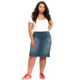 thumbnail image 2 of A3 Denim Women's Plus Size Midi Skirt, 2 of 5