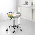 thumbnail image 7 of Pofeuu Dinosaur Print Round Bar Stool Covers - Super Soft and Washable Elastic Stool Cushion Slipcover Easy Clean Velvet-12 inch, 7 of 7