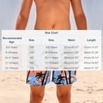 thumbnail image 4 of Xuhomer Summer Swim Trunks for Boys Teens Printed Drawstring Elastic Waist Beach Shorts Vacation Casual Loose Bathing Suit 8-13T, 4 of 8
