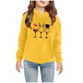 thumbnail image 2 of lcziwo 2024 Chandails à Capuchon Graphiques Verres de Vin Rouge pour Enfants Filles Automne Hiver Noël Graphique Preppy Chandails à Capuchon Manches Longues Chandail à Enfiler pour Enfants 2-7 Ans Aubaines du Jour d'Aujourd'hui Jaune,6 Ans, 2 of 7