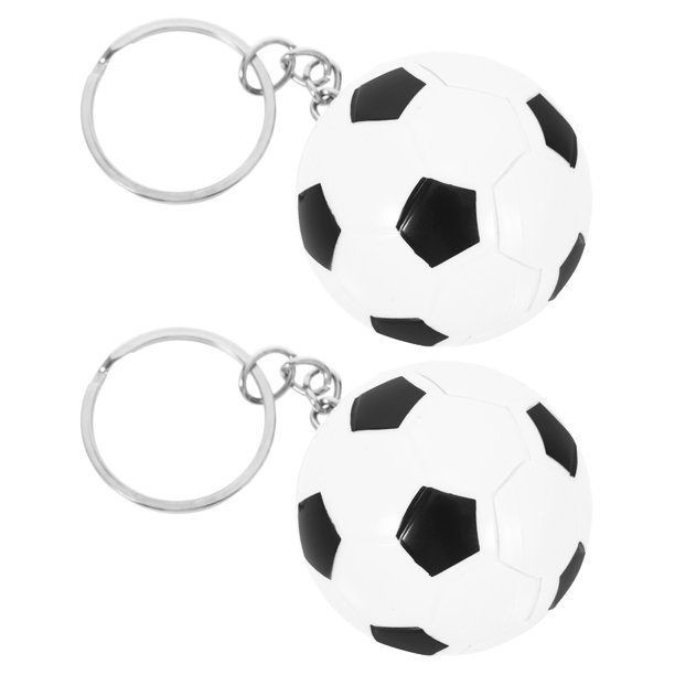 HEALEEP 2Ud Llavero De Fútbol Negro Resistente Para Llaves Con Colgante Decorativo