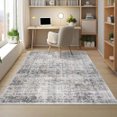 thumbnail image 2 of FairOnly Beige Grey 9'x12'Traditional Distressed Area Rugs Washable Oriental Low Pile Soft Rugs for Living Room Non Slip Area Rugs for Bathroom Kitchen Bedroom, 2 of 7