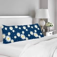 thumbnail image 2 of ABPHOTO White Daisy Circle Pillow Covers Pillowcase 20x60 inch Tiny Flowers Blue Body Pillow Case Protector, 2 of 2