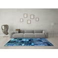 thumbnail image 3 of Ahgly Company Indoor Square Patchwork Light Blue Transitional Area Rugs, 7' Square, 3 of 4