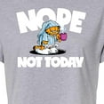 thumbnail image 3 of Garfield - Nope Not Today - Juniors Cropped Cotton Blend T-Shirt, 3 of 5
