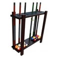 thumbnail image 2 of Carmelli BG2567W Classic Floor Billiard Pool Cue Rack, Antique Walnut, 2 of 5
