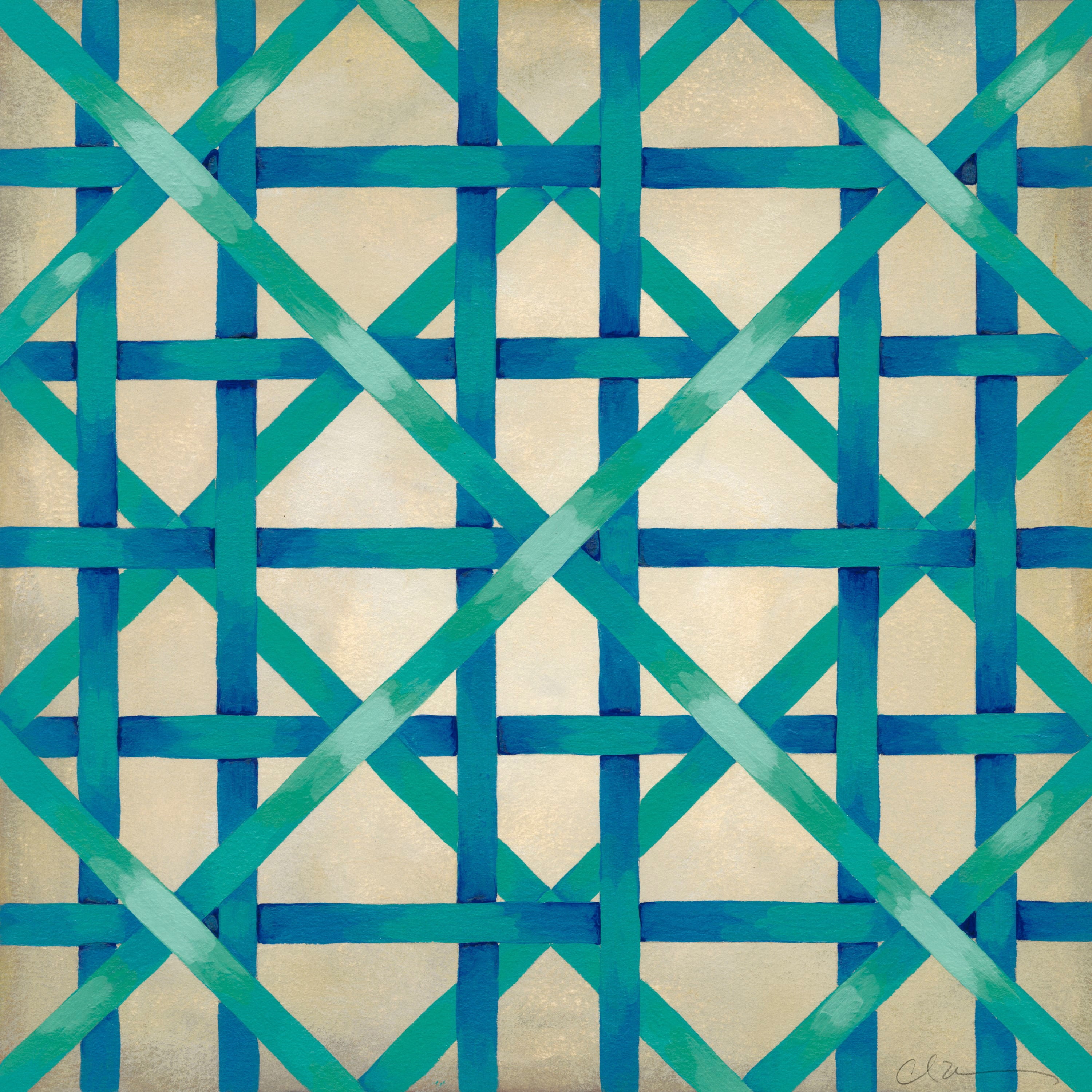 "Woven Symmetry I" Painting Print on Wrapped Canvas